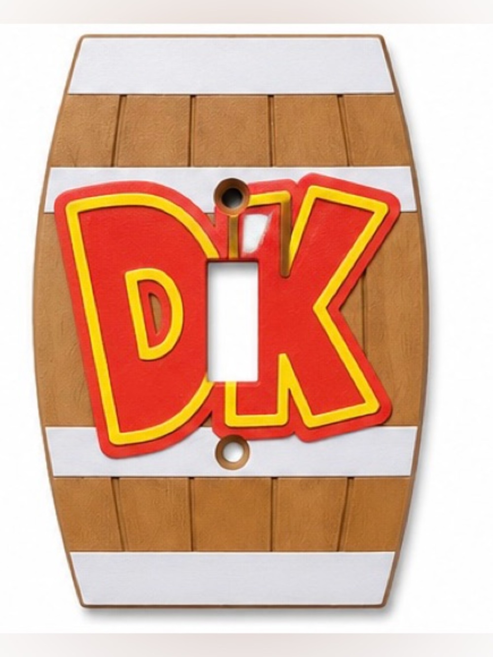 2/$25 3D Printed Donkey Kong Barrel Light Switch Cover Gaming Decor